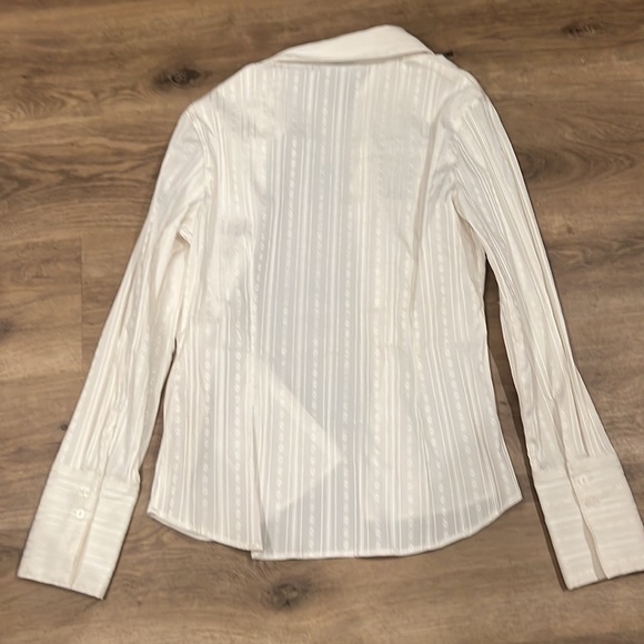 Willi smith cream vintage button blouse 90s style - Picture 4 of 4